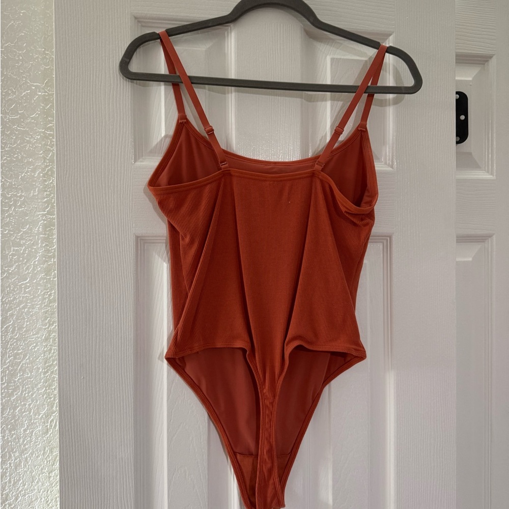 Colsie Terracotta Ribbed Bodysuit - Picture 3 of 3